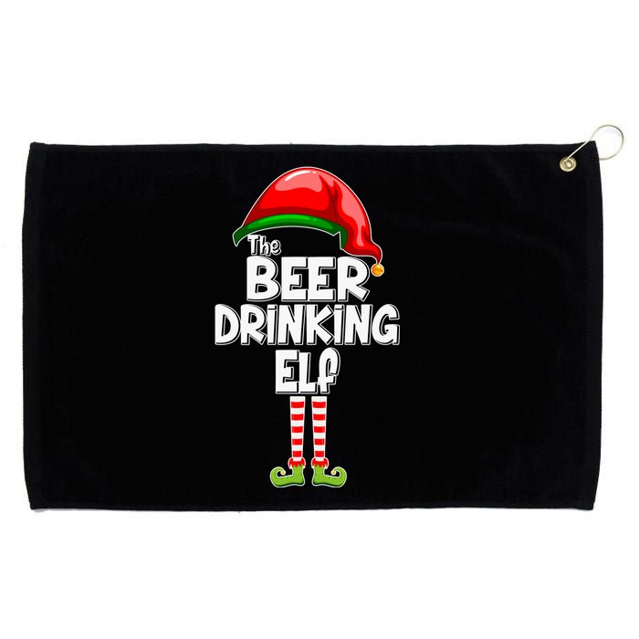 The Beer Drinking Elf Family Matching Christmas Grommeted Golf Towel