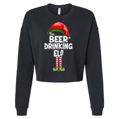 The Beer Drinking Elf Family Matching Christmas Cropped Pullover Crew