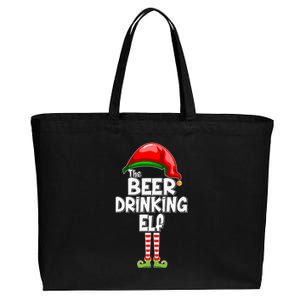 The Beer Drinking Elf Family Matching Christmas Cotton Canvas Jumbo Tote