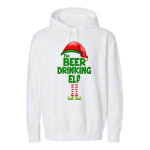 The Beer Drinking Elf Family Matching Christmas Garment-Dyed Fleece Hoodie