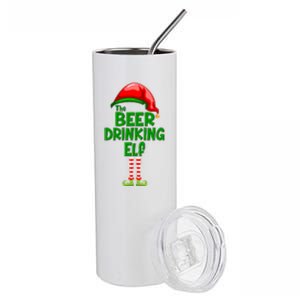 The Beer Drinking Elf Family Matching Christmas Stainless Steel Tumbler