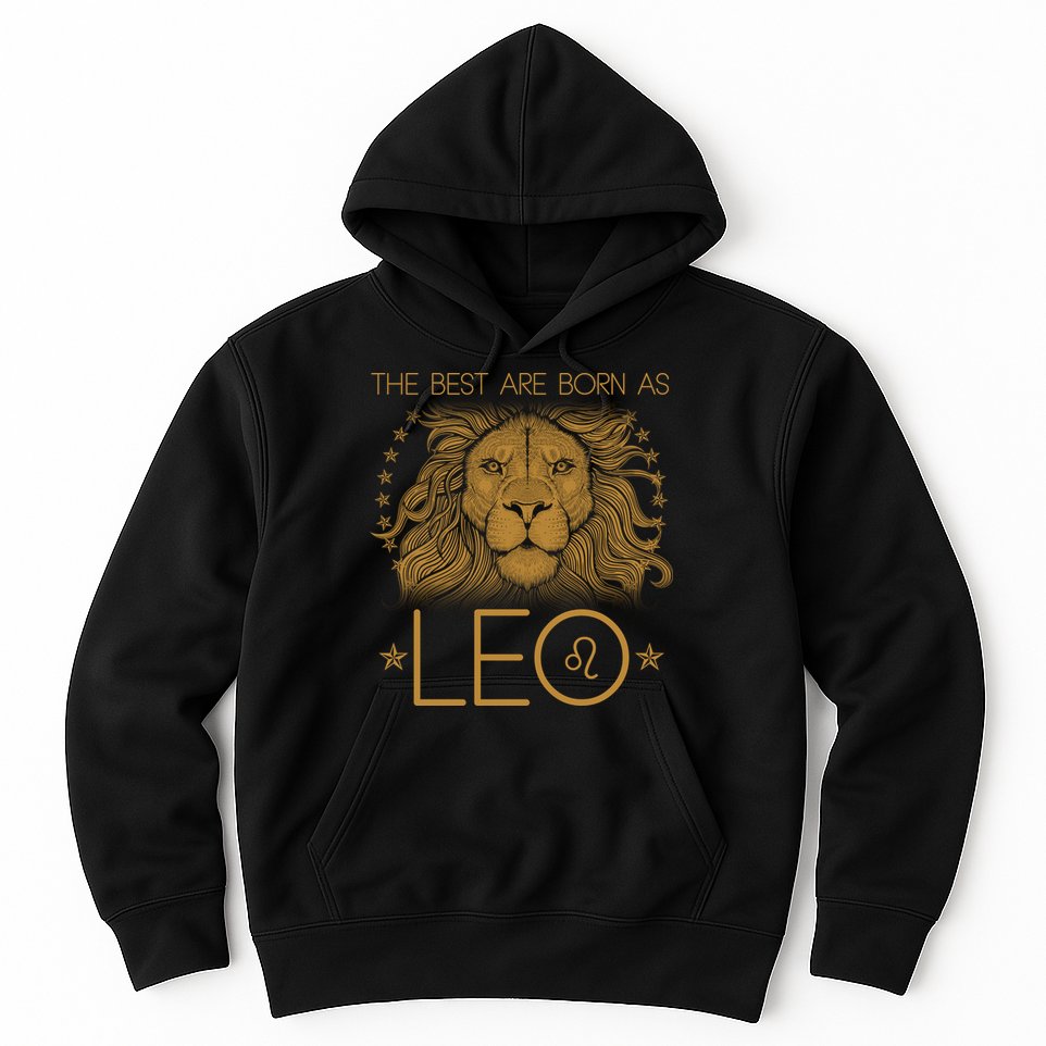 The Best Are Born As Leo Vintage Lion Hoodie