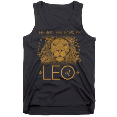 The Best Are Born As Leo Vintage Lion Tank Top