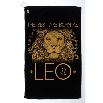 The Best Are Born As Leo Vintage Lion Golf Towel