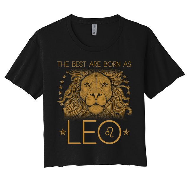 The Best Are Born As Leo Vintage Lion Crop Top
