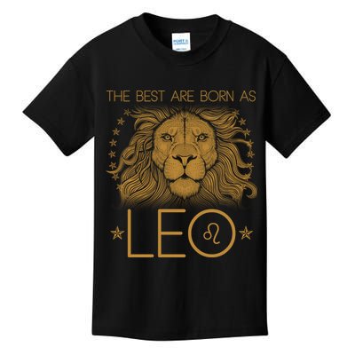The Best Are Born As Leo Vintage Lion Kids T-Shirt