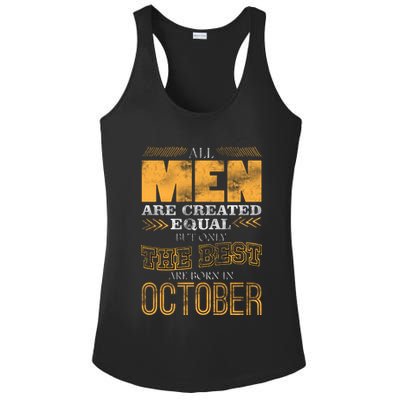 The Best Are Born In October Ladies PosiCharge Competitor Racerback Tank
