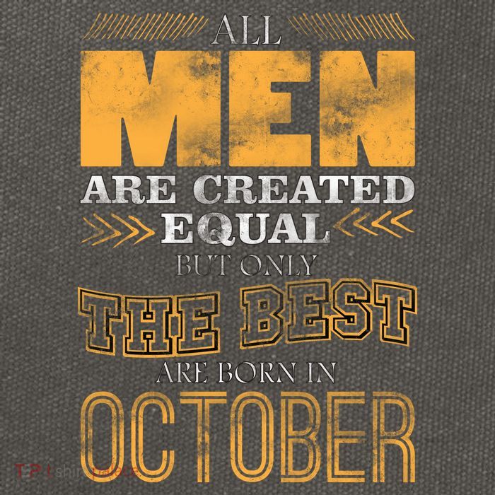 The Best Are Born In October Cotton Canvas Backpack