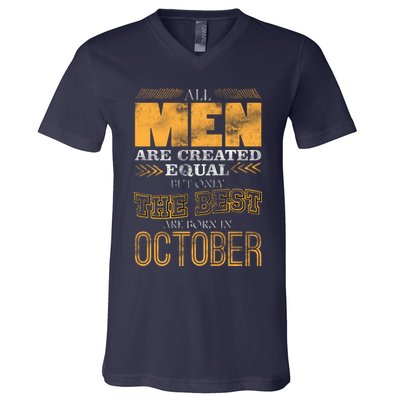The Best Are Born In October V-Neck T-Shirt
