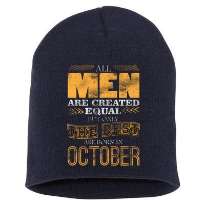 The Best Are Born In October Short Acrylic Beanie