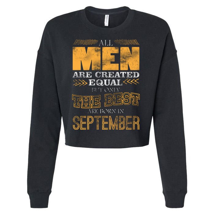 The Best Are Born In September Cropped Pullover Crew