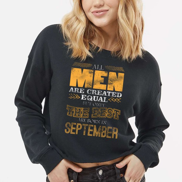 The Best Are Born In September Cropped Pullover Crew