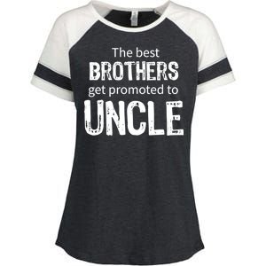 The Best Brothers Get Promoted Uncle Enza Ladies Jersey Colorblock Tee