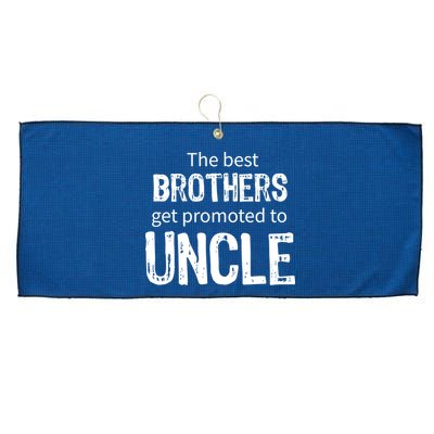 The Best Brothers Get Promoted Uncle Large Microfiber Waffle Golf Towel