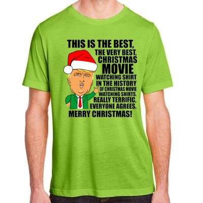 The Best Christmas Movie Watching Shirt Ever Donald Trump Adult ChromaSoft Performance T-Shirt