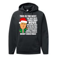 The Best Christmas Movie Watching Shirt Ever Donald Trump Performance Fleece Hoodie