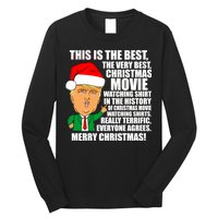 The Best Christmas Movie Watching Shirt Ever Donald Trump Long Sleeve Shirt