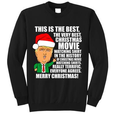 The Best Christmas Movie Watching Shirt Ever Donald Trump Sweatshirt