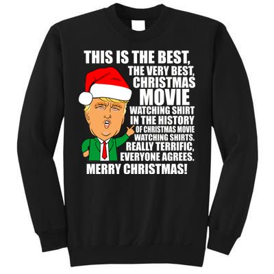 The Best Christmas Movie Watching Shirt Ever Donald Trump Sweatshirt