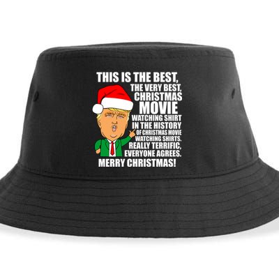 The Best Christmas Movie Watching Shirt Ever Donald Trump Sustainable Bucket Hat