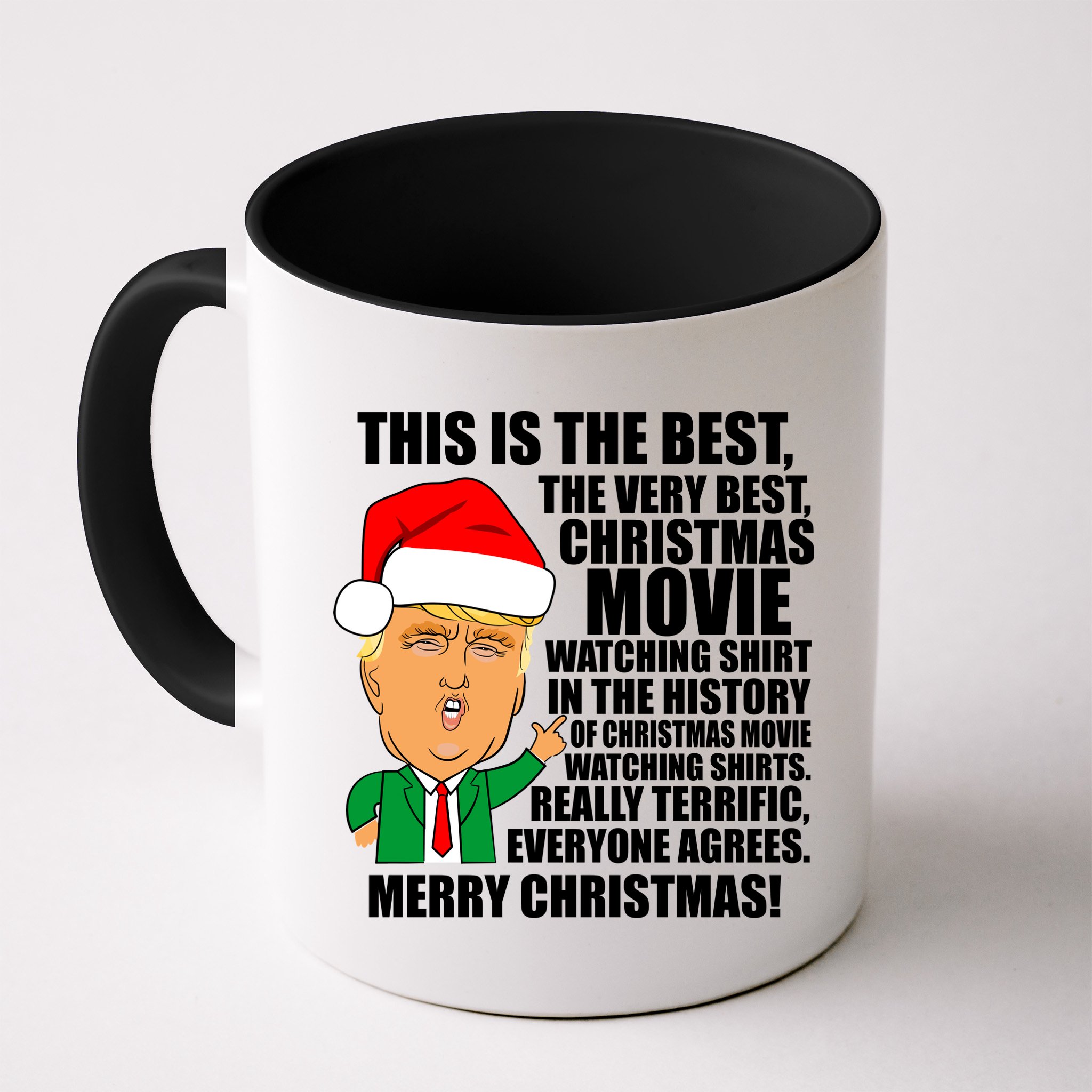 The Best Christmas Movie Watching Shirt Ever Donald Trump Mug