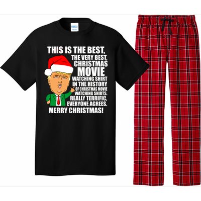 The Best Christmas Movie Watching Shirt Ever Donald Trump Pajama Set