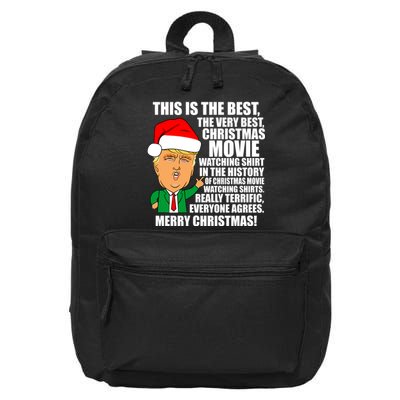 The Best Christmas Movie Watching Shirt Ever Donald Trump 16 in Basic Backpack