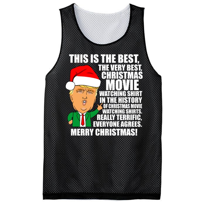 The Best Christmas Movie Watching Shirt Ever Donald Trump Mesh Reversible Basketball Jersey Tank