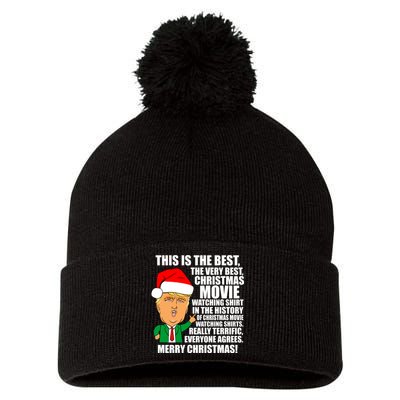 The Best Christmas Movie Watching Shirt Ever Donald Trump Pom Pom 12in Knit Beanie