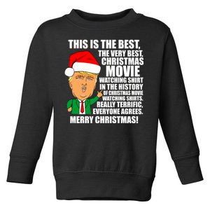 The Best Christmas Movie Watching Shirt Ever Donald Trump Toddler Sweatshirt