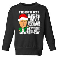 The Best Christmas Movie Watching Shirt Ever Donald Trump Toddler Sweatshirt