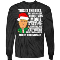 The Best Christmas Movie Watching Shirt Ever Donald Trump Tie-Dye Long Sleeve Shirt