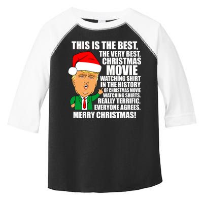 The Best Christmas Movie Watching Shirt Ever Donald Trump Toddler Fine Jersey T-Shirt