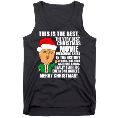 The Best Christmas Movie Watching Shirt Ever Donald Trump Tank Top