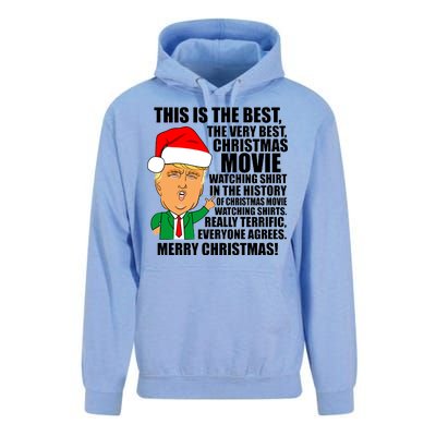 The Best Christmas Movie Watching Shirt Ever Donald Trump Unisex Surf Hoodie