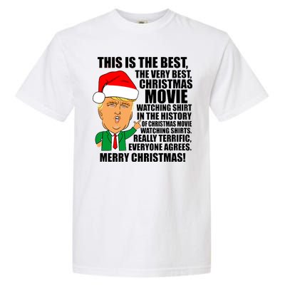 The Best Christmas Movie Watching Shirt Ever Donald Trump Garment-Dyed Heavyweight T-Shirt