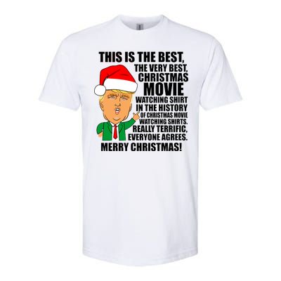 The Best Christmas Movie Watching Shirt Ever Donald Trump Softstyle CVC T-Shirt