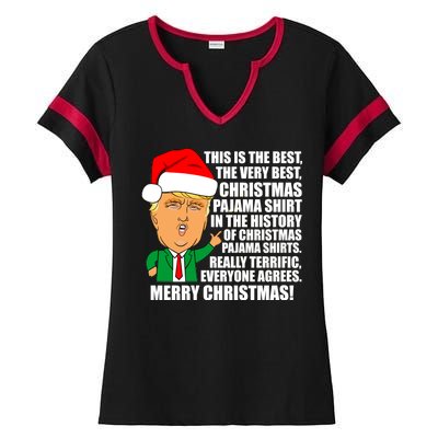 The Best Christmas Pajama Shirt Ever Everyone Agrees Donald Trump Ladies Halftime Notch Neck Tee