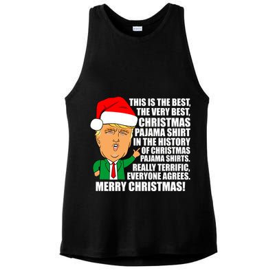 The Best Christmas Pajama Shirt Ever Everyone Agrees Donald Trump Ladies PosiCharge Tri-Blend Wicking Tank