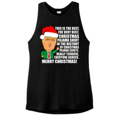 The Best Christmas Pajama Shirt Ever Everyone Agrees Donald Trump Ladies PosiCharge Tri-Blend Wicking Tank