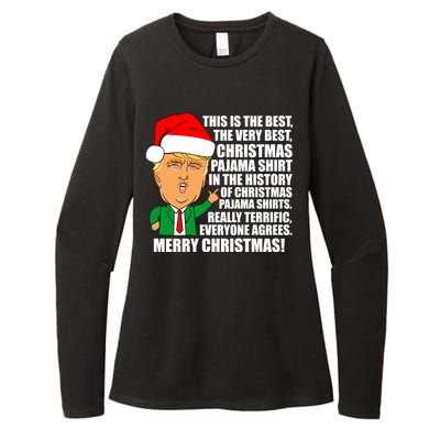 The Best Christmas Pajama Shirt Ever Everyone Agrees Donald Trump Womens CVC Long Sleeve Shirt