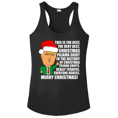 The Best Christmas Pajama Shirt Ever Everyone Agrees Donald Trump Ladies PosiCharge Competitor Racerback Tank