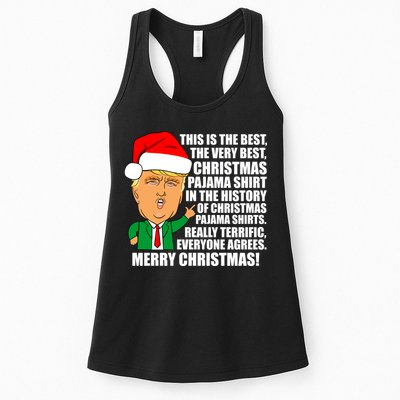 The Best Christmas Pajama Shirt Ever Everyone Agrees Donald Trump Womens Tank Top