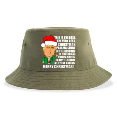 The Best Christmas Pajama Shirt Ever Everyone Agrees Donald Trump Sustainable Bucket Hat