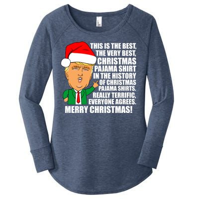 The Best Christmas Pajama Shirt Ever Everyone Agrees Donald Trump Women's Perfect Tri Tunic Long Sleeve Shirt