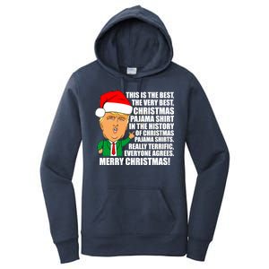 The Best Christmas Pajama Shirt Ever Everyone Agrees Donald Trump Women's Pullover Hoodie