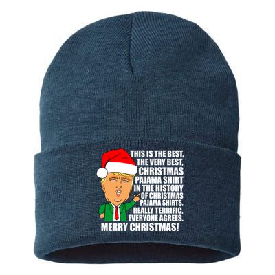 The Best Christmas Pajama Shirt Ever Everyone Agrees Donald Trump Sustainable Knit Beanie