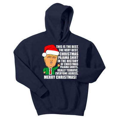 The Best Christmas Pajama Shirt Ever Everyone Agrees Donald Trump Kids Hoodie