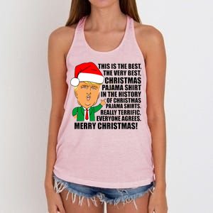 The Best Christmas Pajama Shirt Ever Everyone Agrees Donald Trump Women's Knotted Racerback Tank