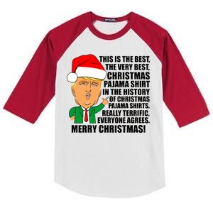 The Best Christmas Pajama Shirt Ever Everyone Agrees Donald Trump Kids Colorblock Raglan Jersey